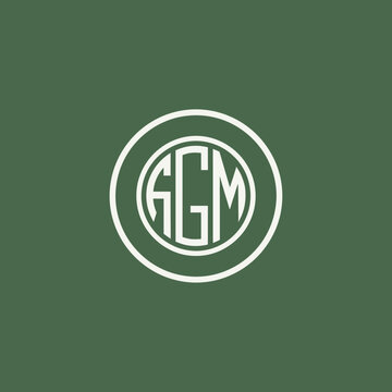 Monogram Logo Design Featuring Intertwined Letters GCM.