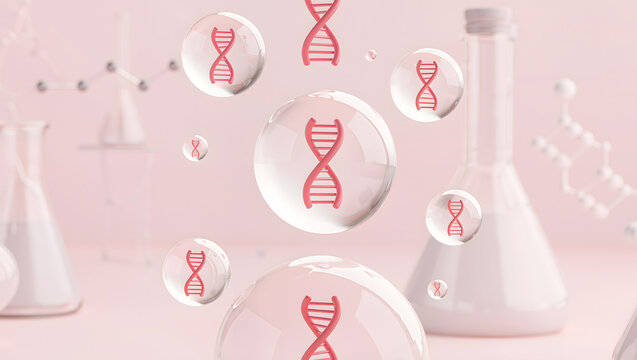PDRN regenerative skincare and DNA repair cosmetic biotechnology concept