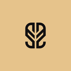 Modern Abstract Logo Design Symbolizing Growth and Nature. © vixion