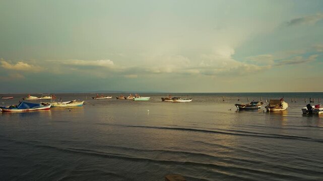 Traditional Fishing Boats On Karina Beach In Soke Turkey