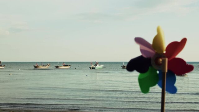 Traditional Fishing Boats On Karina Beach In Soke Turkey
