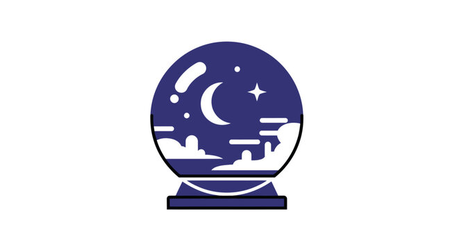 Crystal ball on a stand.