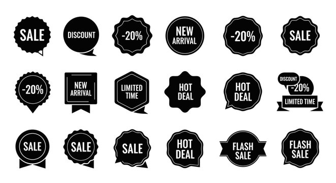 Black Friday sale discount labels 2.