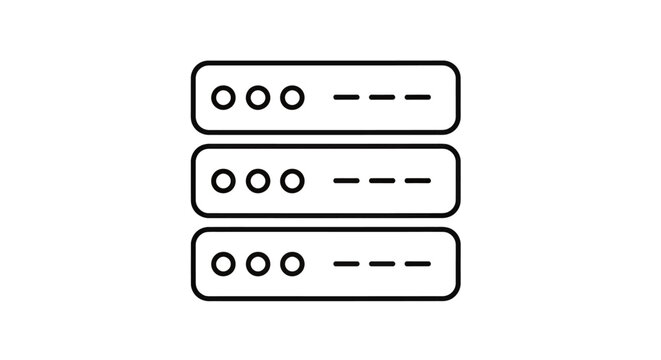 Row of data server racks in a data center with blinking indicator lights.
