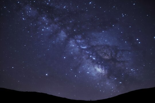 Stunning celestial view of the radiant Milky Way galaxy stretching across a dark night sky