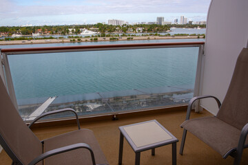 Fototapeta premium Balcony at Miami Cruise Port