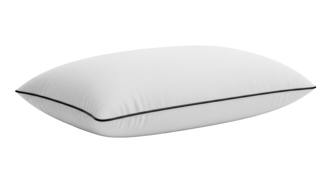 White Pillow with Black Piping