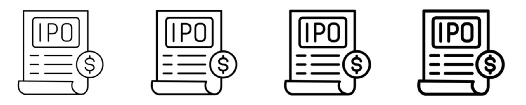 Prospectus Icon Set Different Style Collection