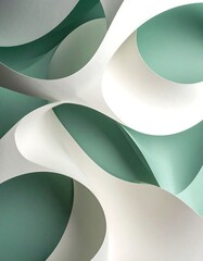 Abstract design with curved shapes.