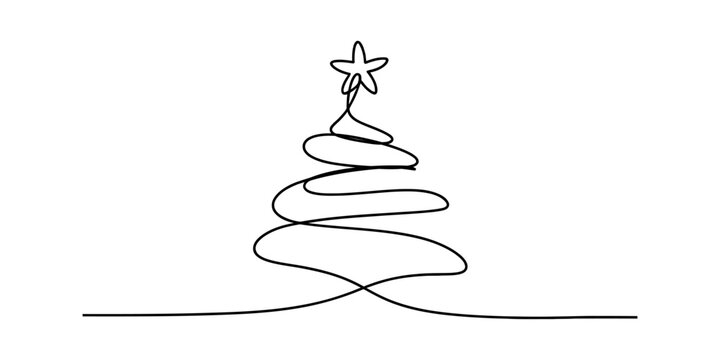 A minimalist single line drawing of two connected cherries with leaves on a plain white background Vector, illustration