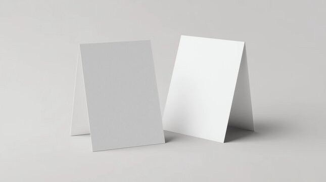 Mock up menu frame on table. 3D
