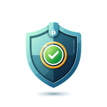Shield with green check mark icon.