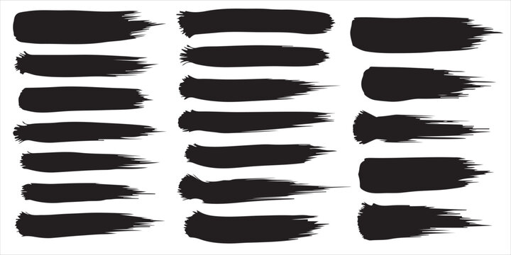 set of watercolor paint brush strokes