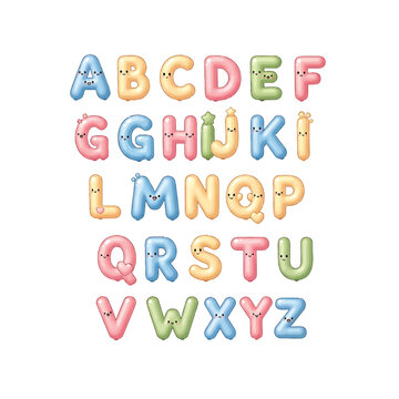 Colorful Alphabet Letters in Various Colors 2.