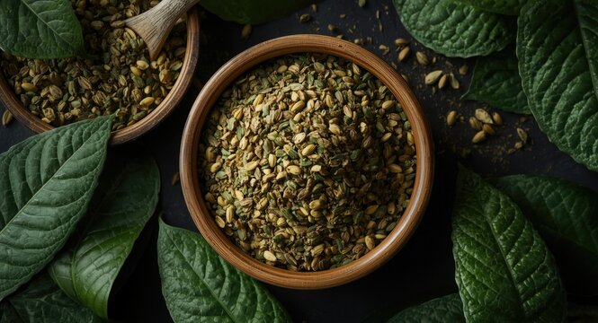 Thai medicinal herb blend using Andrographis paniculata Kariyat leaves organically sourced