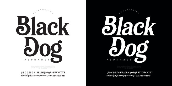 Black Dog Elegant Retro Serif Font for Luxury Branding Logo and Sophisticated Editorial Layout Design