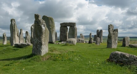 Naklejka premium Sacred megalithic giant burial stones in natural setting