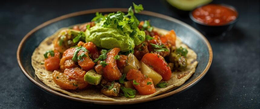 Freshly Prepared Picada Dish Loaded with Vegetables and Creamy Avocado