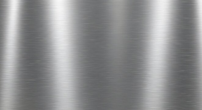 Brushed metal texture background with light reflections and subtle grain
