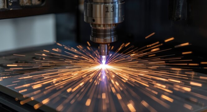 Laser driven sintering forming metal parts from powdered material