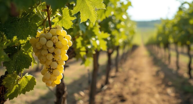 White table grape from northern Italy using Guyot cultivation approach