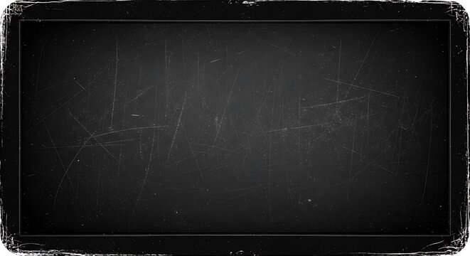 Grunge Black Monitor Screen Texture with Scratches and Dust Overlay