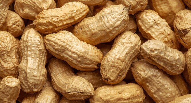 Close-up image showing peanut shells in high detail