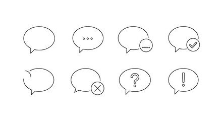 Obraz premium Collection of speech bubbles and icons.