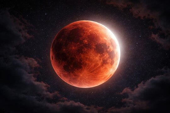 Stunning View of the Moon During a Total Eclipse at Final Phase