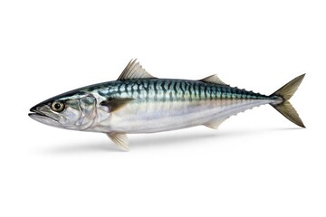 Naklejka premium Atlantic mackerel fish isolated on a clean white background