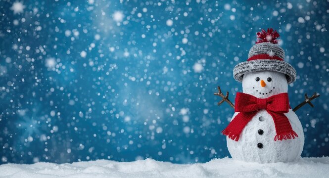 Winter weather business halt complemented by a snowman decoration