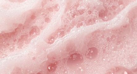 Obraz premium Soft white foam with bubbles from soap for skincare themed backgrounds