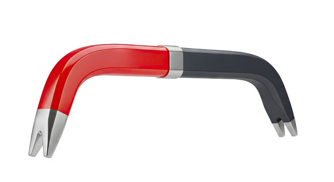 Red and Black Crowbar with Metal Accents