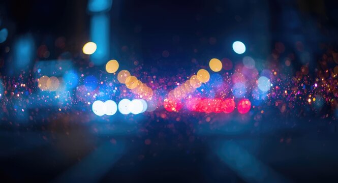 Vivid soft focus city light texture for inventive design and abstract compositions