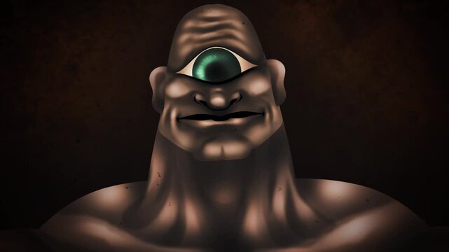cyclops titan with single eye from greek mythology