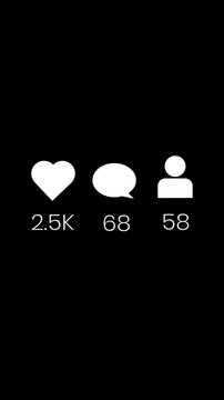 Animated social media Liker followers counter 