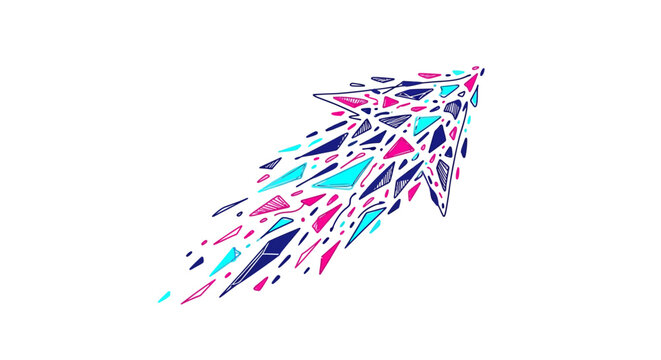 Abstract geometric colorful abstract shape design element