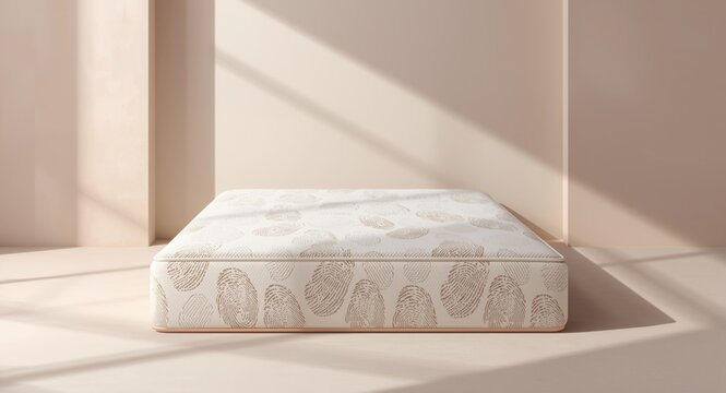 Fingerprint pattern visible on smooth full memory foam mattress foam