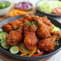 Fototapeta premium fried chicken wings