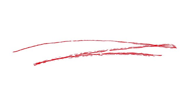 Red and white Hand Drawn Underline Highlight Lines
brush stroke animation on black background, sketching highlight lines point marker elements on white background. brush stroke underline animation 