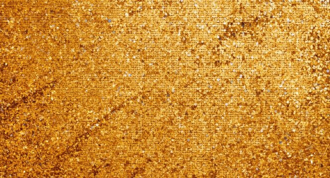 Wide format background showcasing vibrant gold sequins and glitter sparkle