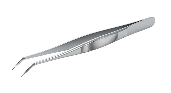Stainless Steel Forceps with Serrated Tips