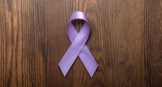 Symbolic lavender ribbon representing epilepsy awareness during November