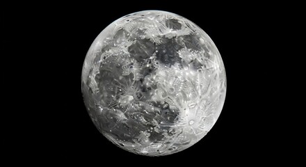 Fototapeta premium High-resolution close-up of the moon with craters and lunar surface