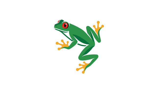 Vibrant Vector Graphic Of A Red-Eyed Tree Frog