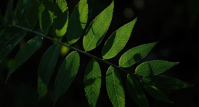 Sunlit Bidara leaves showing texture and natural plant growth