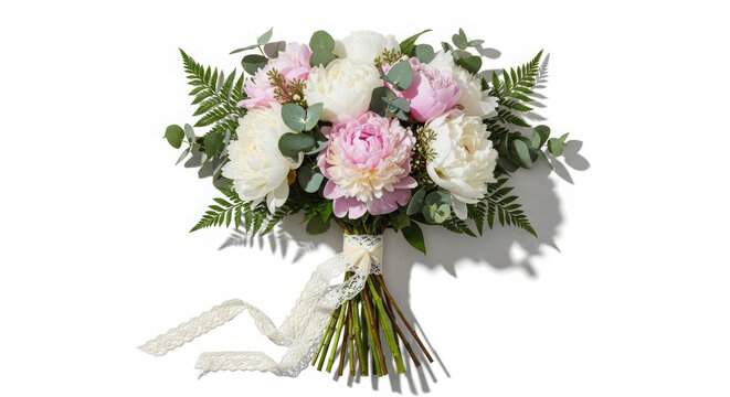 Elegant white floral wreath with intricate rose and foliage design