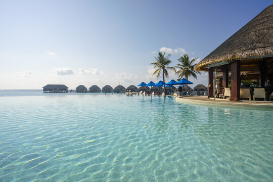 Infinity pool in the Maldives