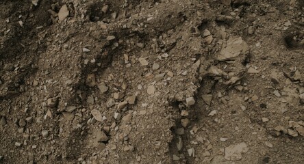 Fototapeta premium crumbling heap of dusty soil