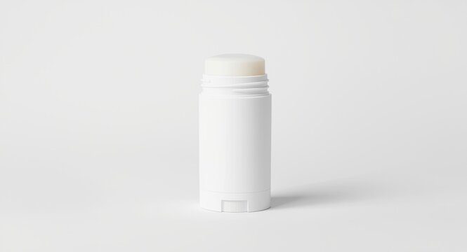 White backdrop featuring a roll on dry antiperspirant deodorant stick